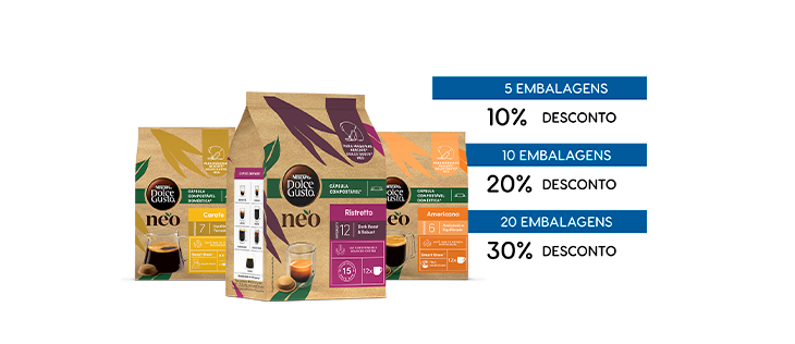 Desconto Neo - Cápsulas- NESCAFÉ® Dolce Gusto® header image