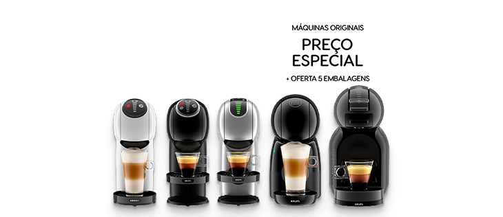 Promoção Máquinas Originais com Oferta de embalagens | NESCAFÉ® Dolce Gusto® header image