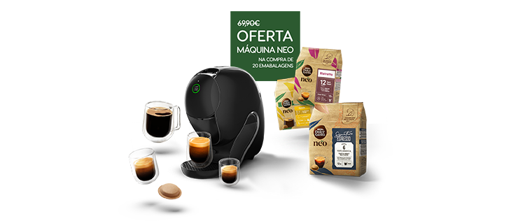 Oferta Máquina NEO na compra de 20 embalagens NEO header image