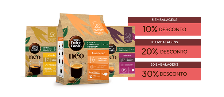 Desconto Neo - Cápsulas- NESCAFÉ® Dolce Gusto® header image