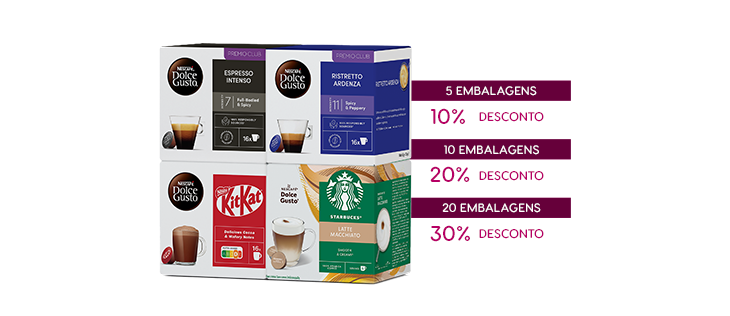 Descontos - Cápsulas- NESCAFÉ® Dolce Gusto® header image