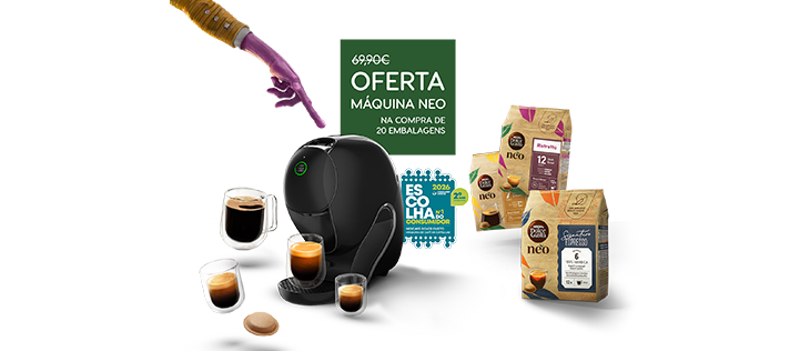 Oferta Máquina NEO na compra de 20 embalagens NEO header image
