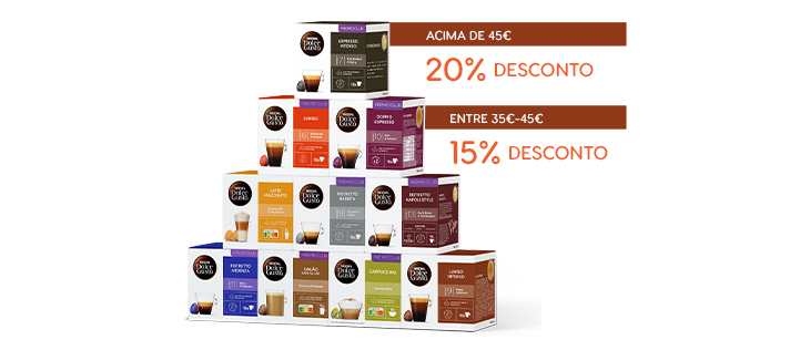 Descontos - Cápsulas- NESCAFÉ® Dolce Gusto® header image