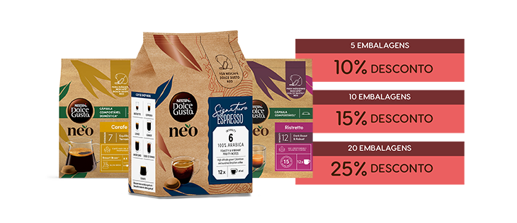 Desconto Neo - Cápsulas- NESCAFÉ® Dolce Gusto® header image