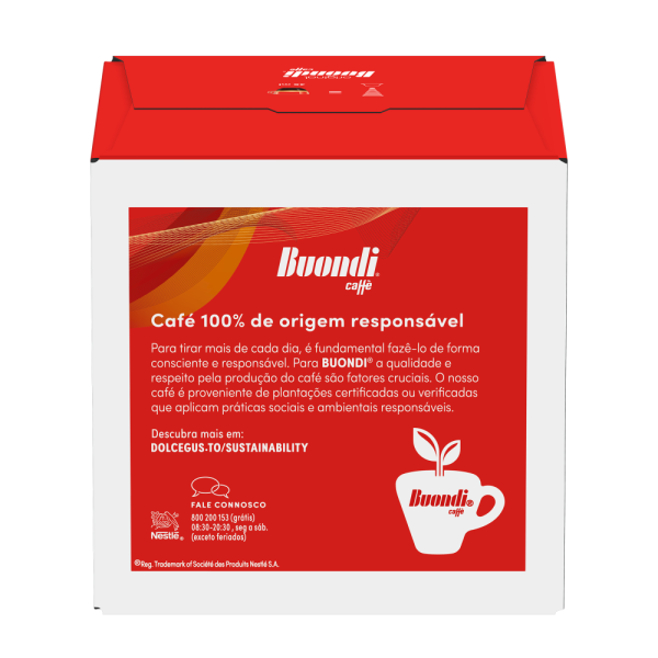 Verso de embalagem BUONDI 16 CÁPSULAS NESCAFÉ® Dolce Gusto® thumbnail
