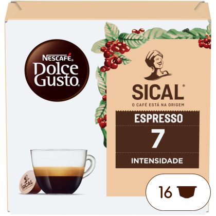 Embalagem de 16 Cápsulas Espresso Sical® NESCAFÉ® Dolce Gusto® 