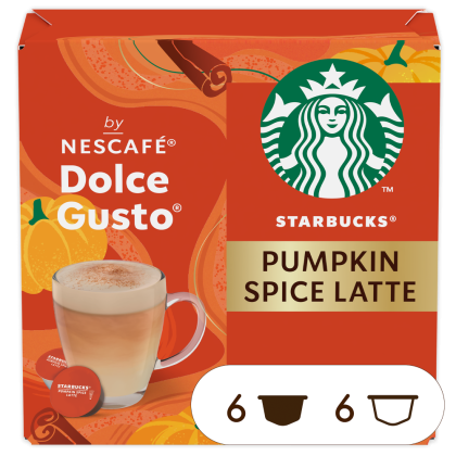 Embalagem de cápsulas de NESCAFÉ® Dolce Gusto pumpkin spice latte