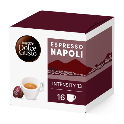 Embalagem de 16 C&aacute;psulas RISTRETTO NAPOLI 16 C&Aacute;PSULAS NESCAF&Eacute;&reg; Dolce Gusto&reg; 