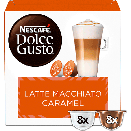 Embalagem de 16 Cápsulas CARAMEL LATTE MACCHIATO NESCAFÉ® Dolce Gusto® 