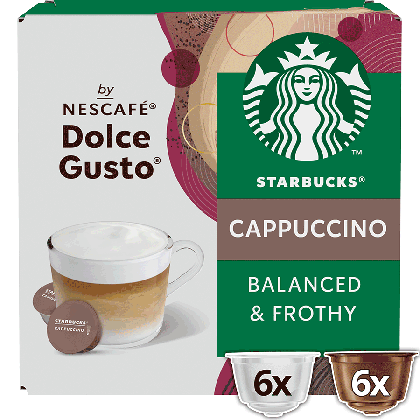 Embalagem de 12 C&aacute;psulas STARBUCKS&reg; CAPPUCCINO NESCAF&Eacute;&reg; Dolce Gusto&reg; 