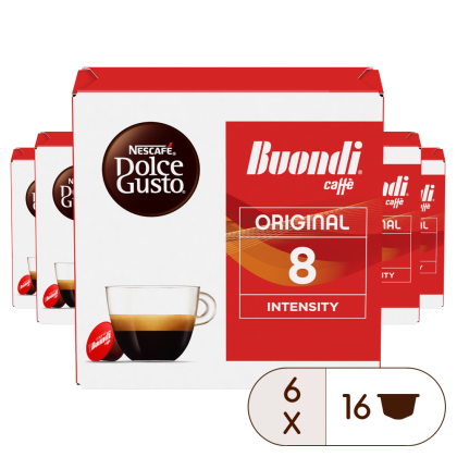 Embalagem de 96 Cápsulas BUONDI 6x16 CÁPSULAS NESCAFÉ® Dolce Gusto® 