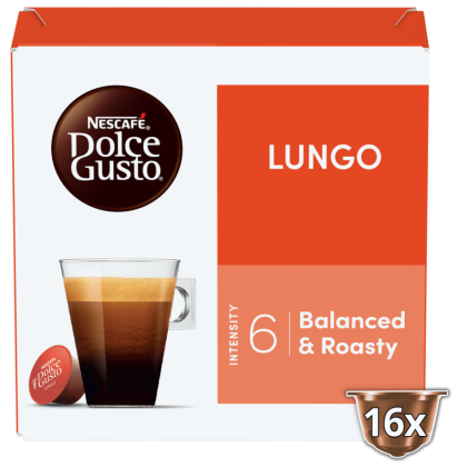 Embalagem de 16 C&aacute;psulas LUNGO NESCAF&Eacute;&reg; Dolce Gusto&reg; 