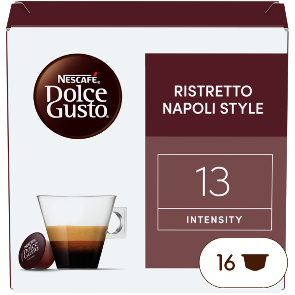 Embalagem de 16 Cápsulas RISTRETTO NAPOLI 16 CÁPSULAS NESCAFÉ® Dolce Gusto® 