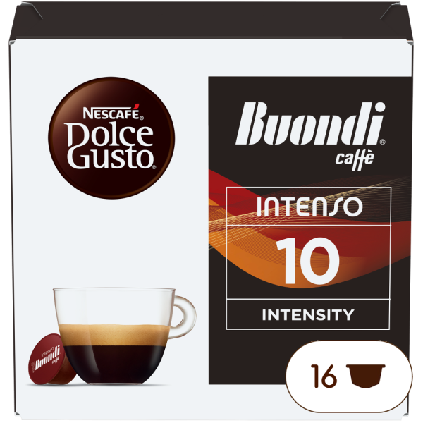 Embalagem de 16 Cápsulas BUONDI INTENSO 16 CÁPSULAS NESCAFÉ® Dolce Gusto® 