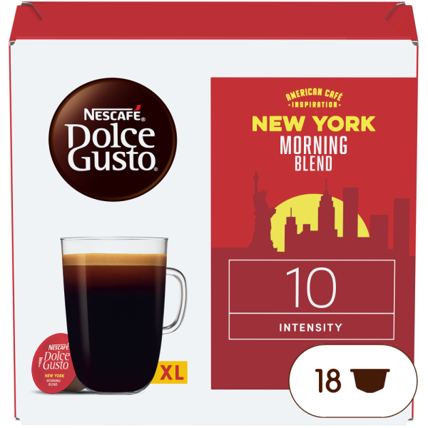 Embalagem de 18 Cápsulas Grande New York NESCAFÉ® Dolce Gusto® 