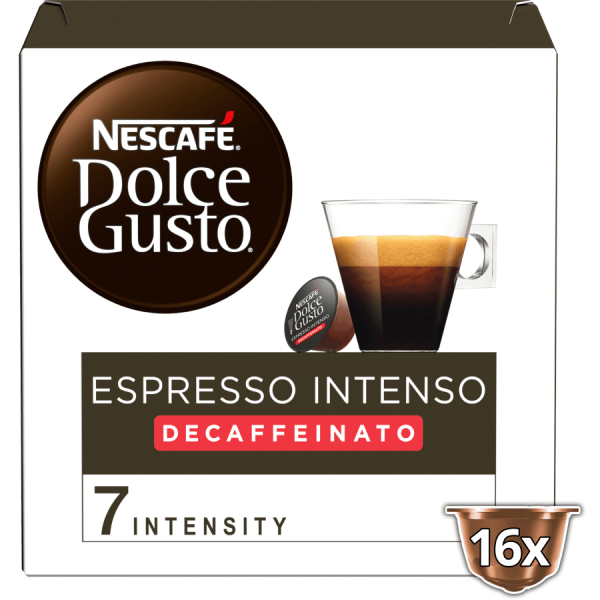 Embalagem de 16 Cápsulas Espresso Intenso Decaffeinato NESCAFÉ® Dolce Gusto® 