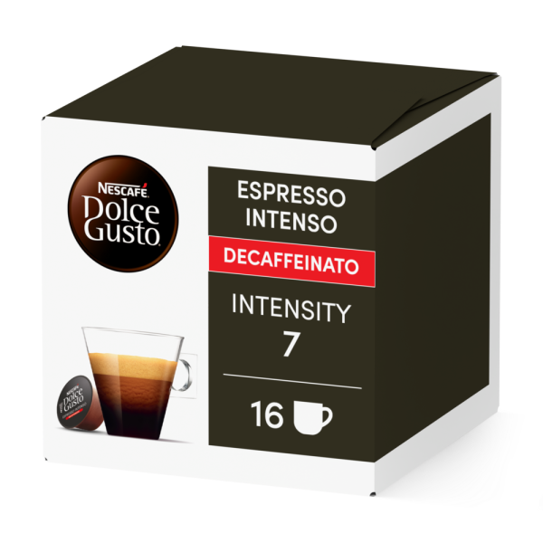 Embalagem de 16 Cápsulas Espresso Intenso Descafeinado NESCAFÉ® Dolce Gusto® 