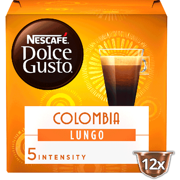 Embalagem de 12 Cápsulas Lungo Colômbia Sierra Nevada NESCAFÉ® Dolce Gusto® 