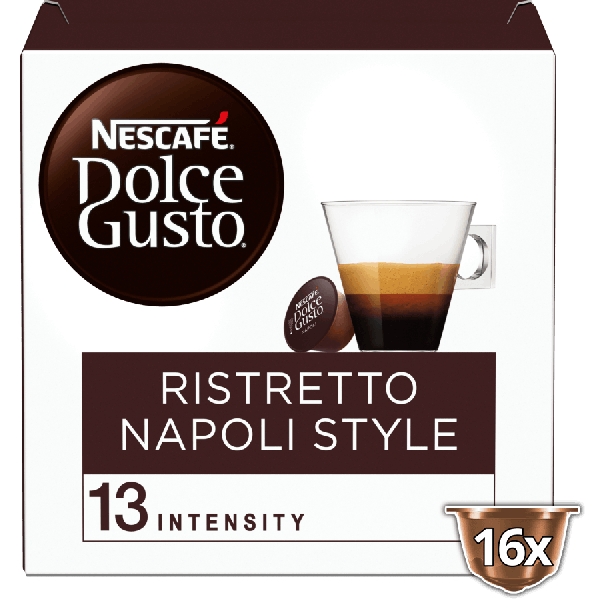 Embalagem de 16 Cápsulas RISTRETTO NAPOLI 16 CÁPSULAS NESCAFÉ® Dolce Gusto® 
