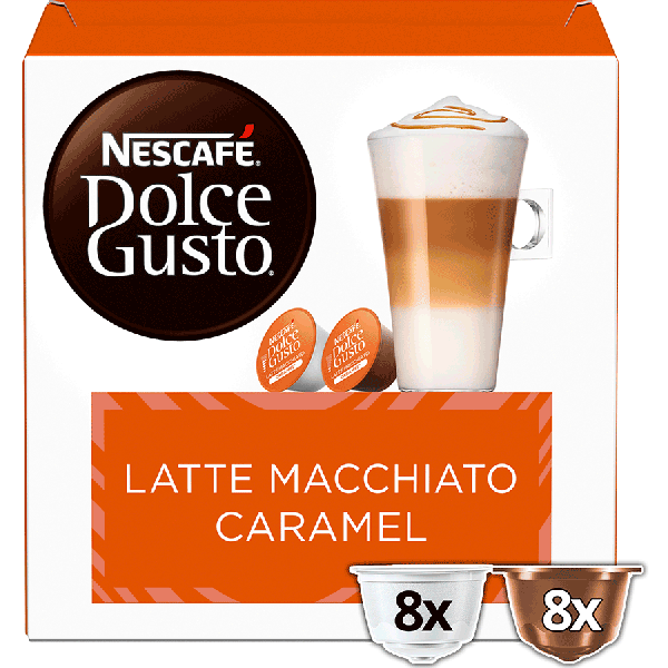 Embalagem de 16 Cápsulas CARAMEL LATTE MACCHIATO NESCAFÉ® Dolce Gusto® 