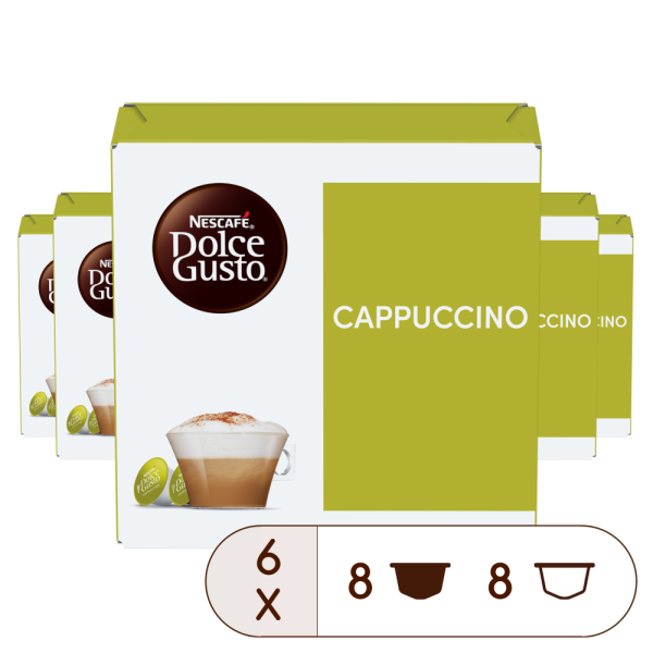 Embalagem de 96 Cápsulas CAPPUCCINO 6X16 CAPSULAS NESCAFÉ® Dolce Gusto® 