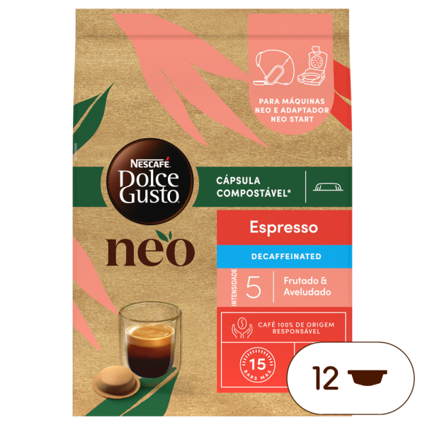 embalagem de cápsulas de café NEO Espresso Descafeinado