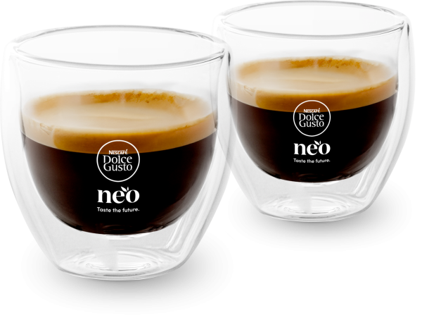 Set 2 Chávenas de café espresso, vidro, 80ml