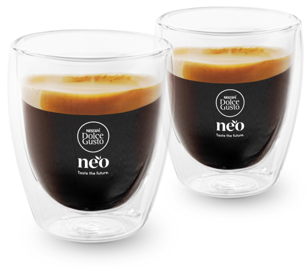 Set 2 Chávenas de café longo, vidro, 290ml