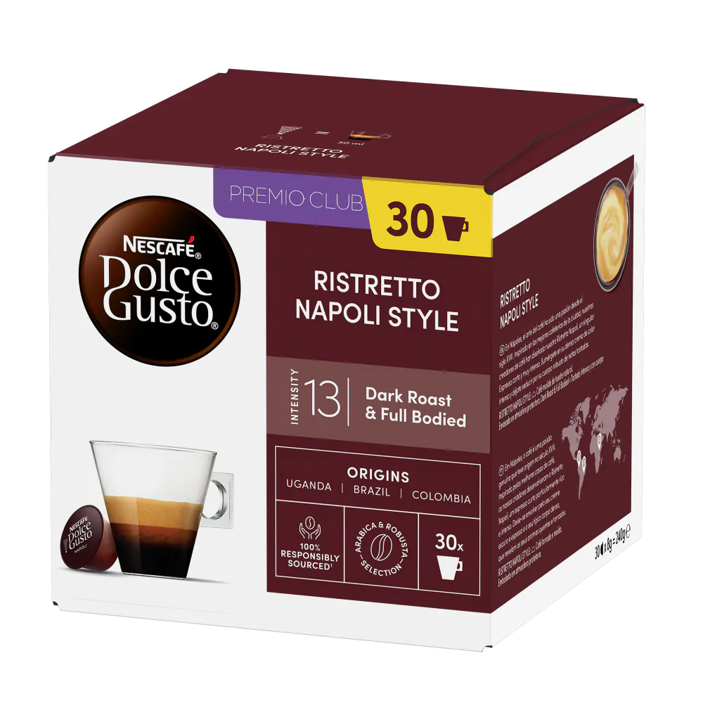 Capsulas Ristretto Napoli 30 NESCAFE Dolce Gusto