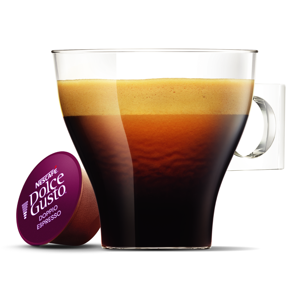 Cápsula e Chávena Double Espresso - Doppio Espresso 16 Cápsulas NESCAFÉ® Dolce Gusto®
