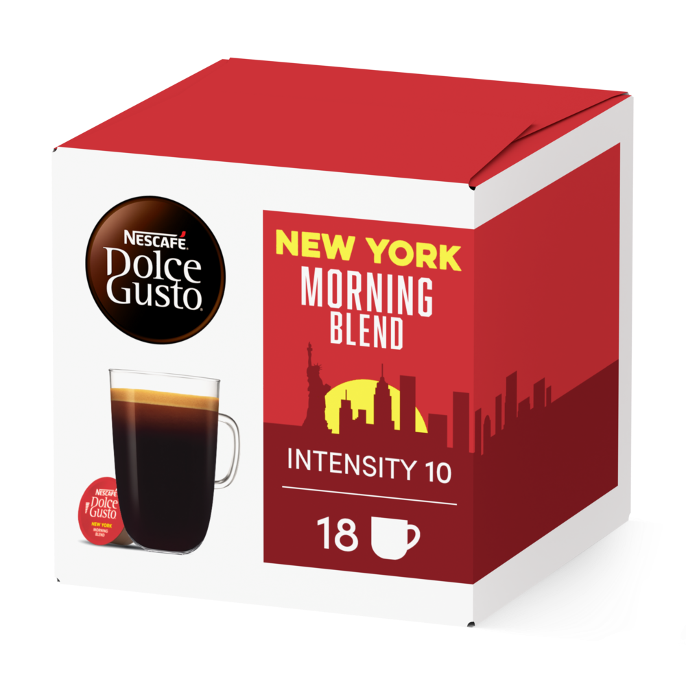Embalagem de 18 Cápsulas Grande New York NESCAFÉ® Dolce Gusto® 