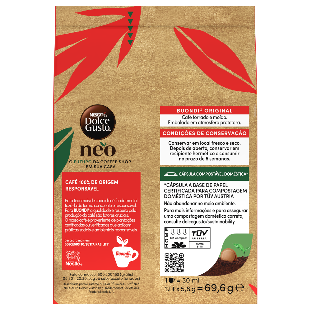 NEO Espresso Buondi® 12 Cápsulas
