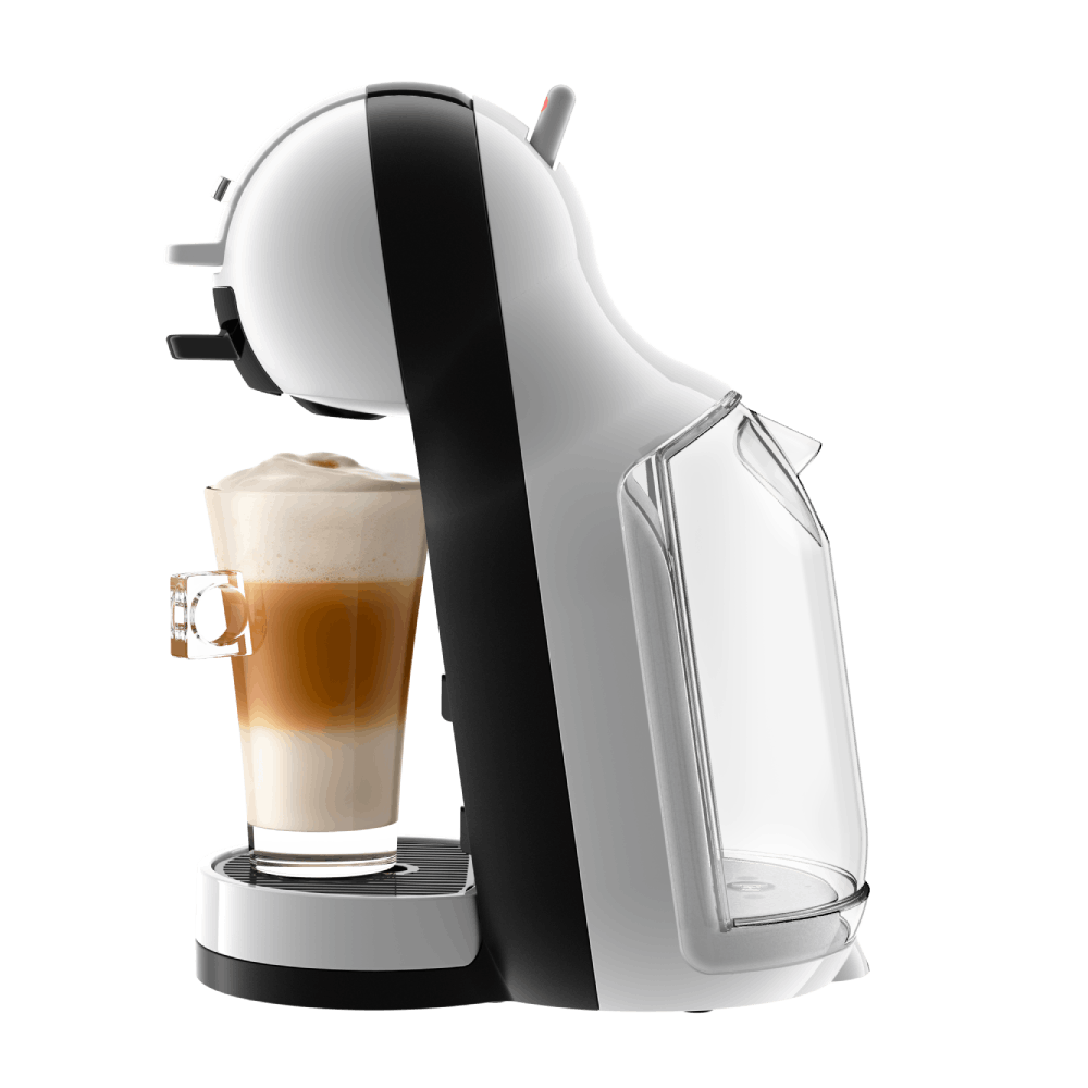Vista lateral Máquina de Café Mini Me Cinzenta NESCAFÉ® Dolce Gusto® com Latte Macchiato
