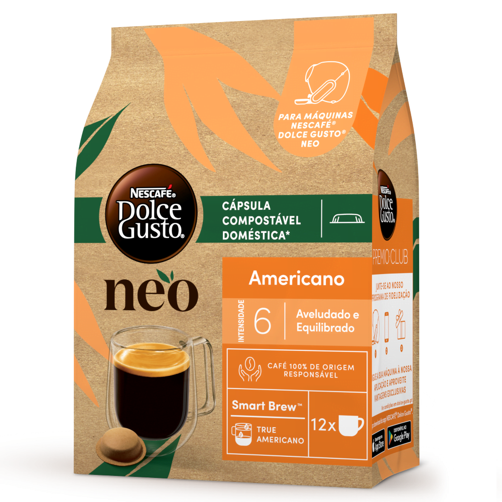embalagem de cápsulas de café Neo Americano