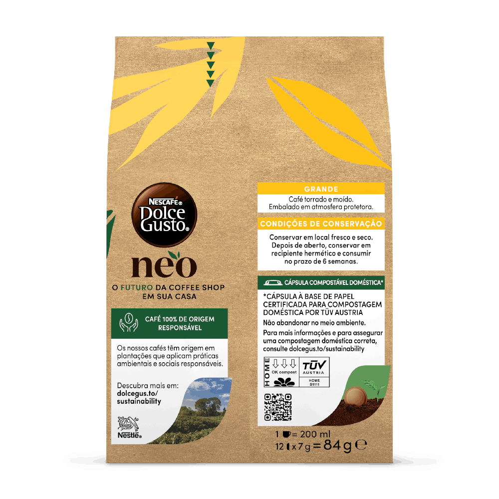embalagem de cápsulas de café neo grande