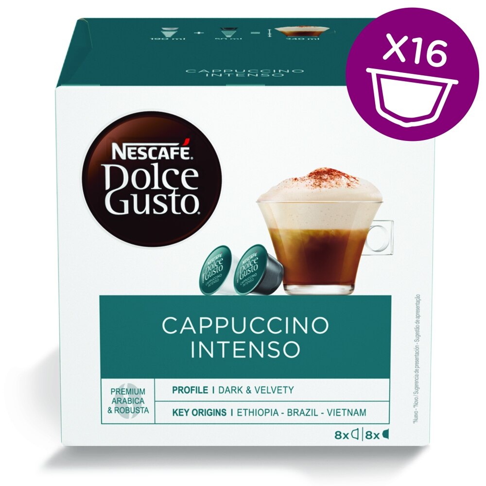 Cappuccino 16 Capsulas NESCAF&Eacute;&reg; Dolce Gusto&reg; - Formato de venda
