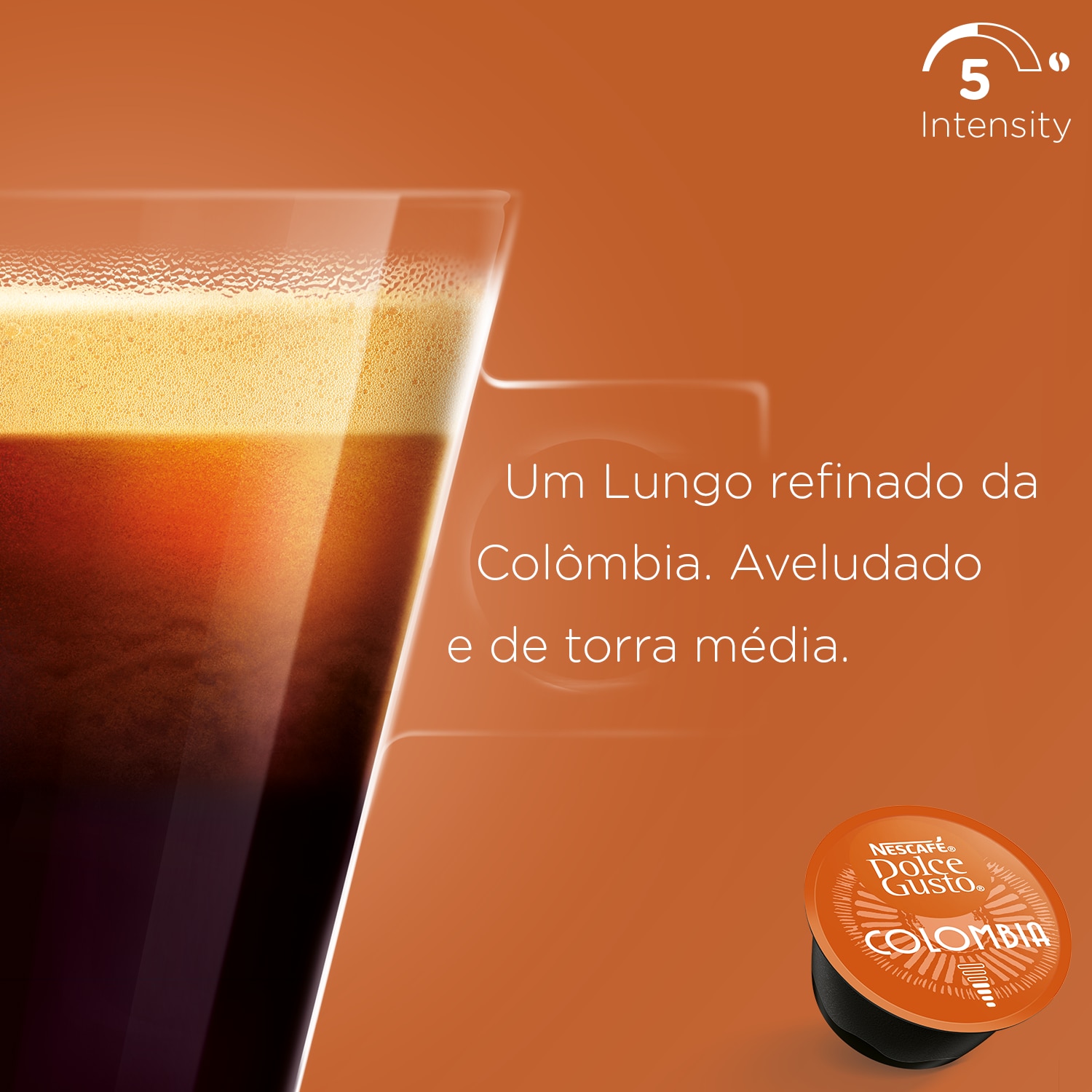 Lungo Col&ocirc;mbia 12 C&aacute;psulas NESCAF&Eacute;&reg; Dolce Gusto&reg; - Formato de venda