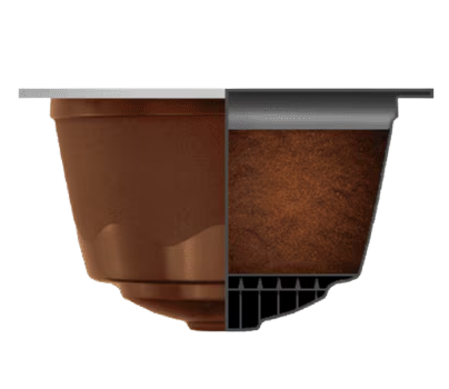 Composição da estrutura de uma Cápsula de café Dolce Gusto