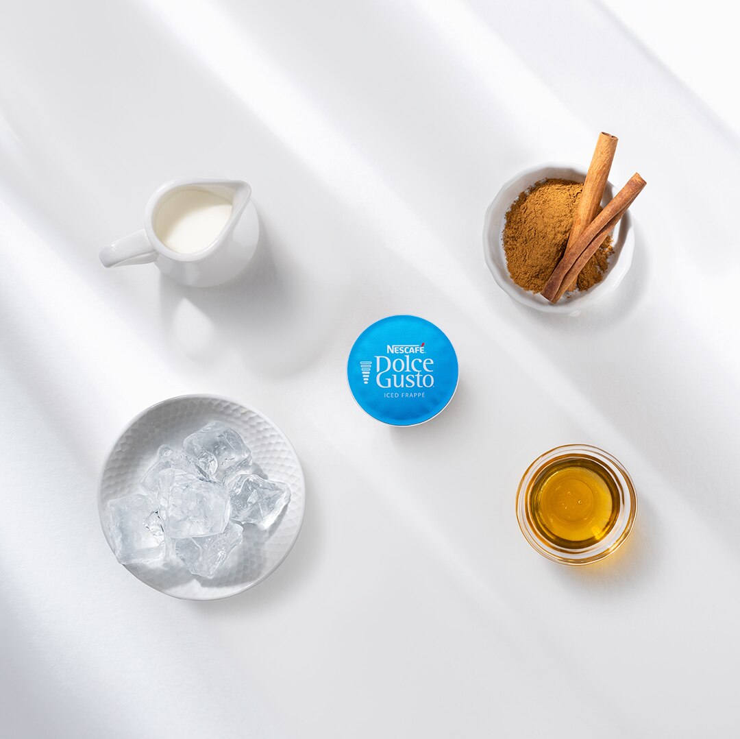 ingredients needed for cinnamon oat latte frappé recipe
