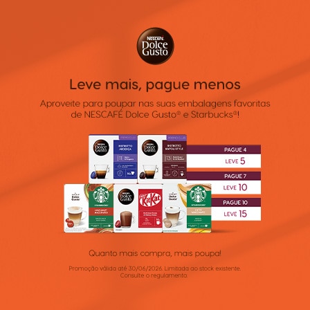Leve mais, Pague menos em c&aacute;psulas NESCAF&Eacute;&reg; Dolce Gusto&reg;