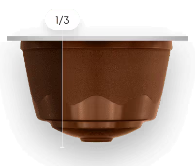 Representação de 1/3 de Cápsula de café