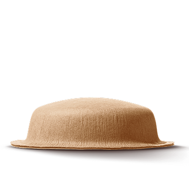 Close-up of a paper-based pod.