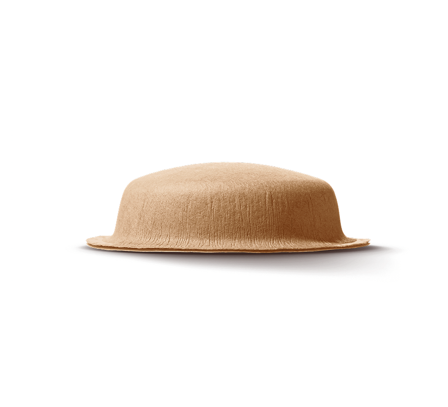 Grande plano de uma cápsula à base de papel