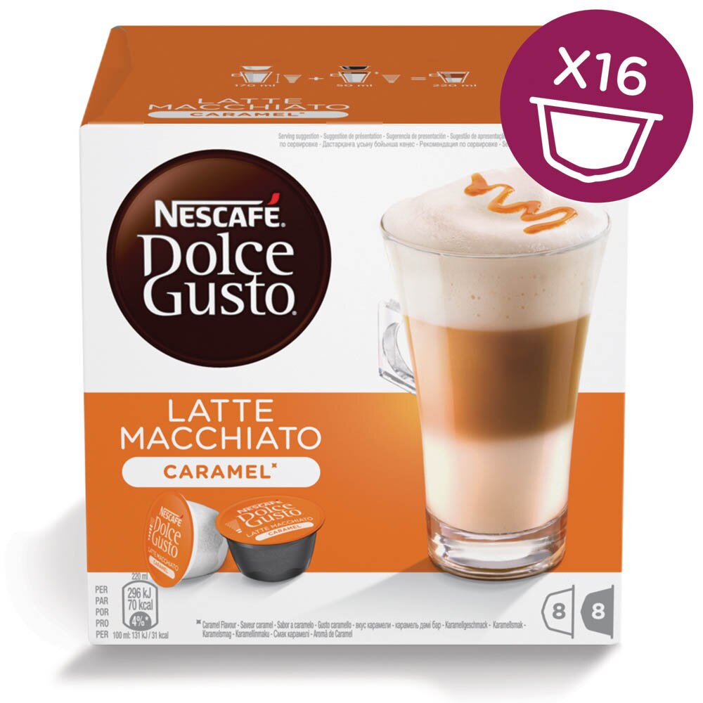 Caramel Latte Macchiato 16 Capsulas NESCAFÉ® Dolce Gusto® - Formato de venda