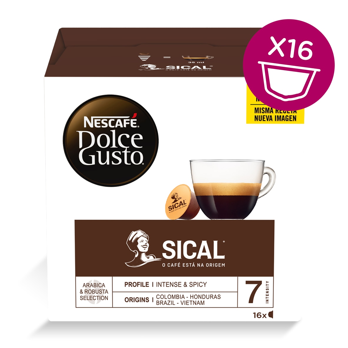 Sical 16 Capsulas NESCAF&Eacute;&reg; Dolce Gusto&reg; - Formato de venda