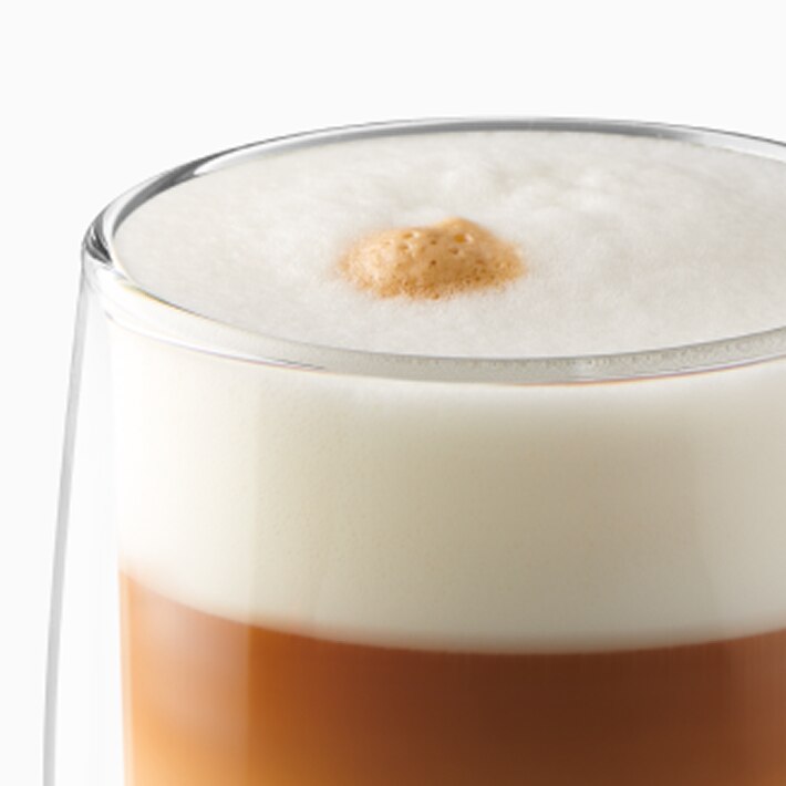 Close‑up da espuma do latte