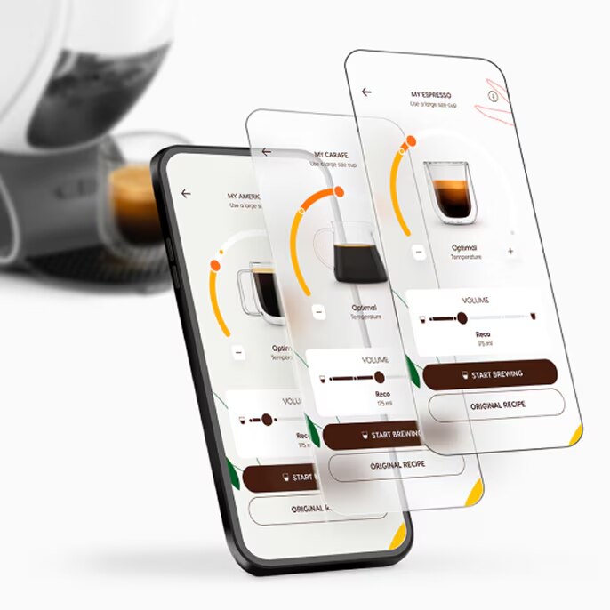 Personalização de bebidas através da aplicação.