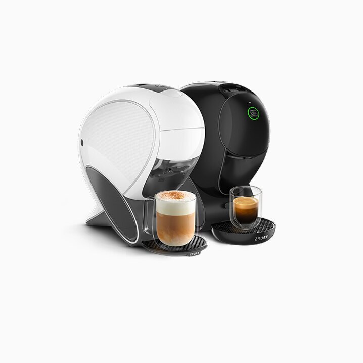 Máquinas NEO Latte em branco e em preto