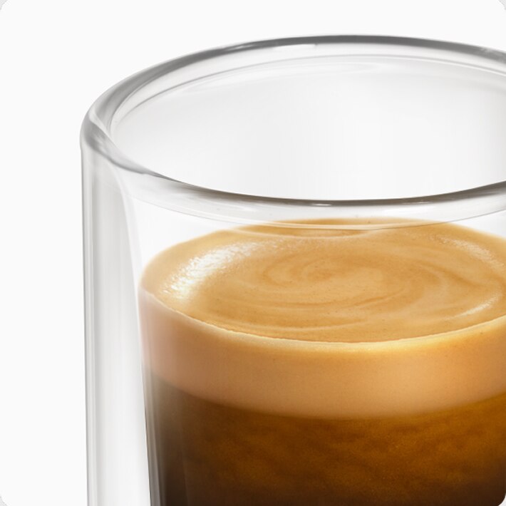 Close‑up da crema do espresso NEO